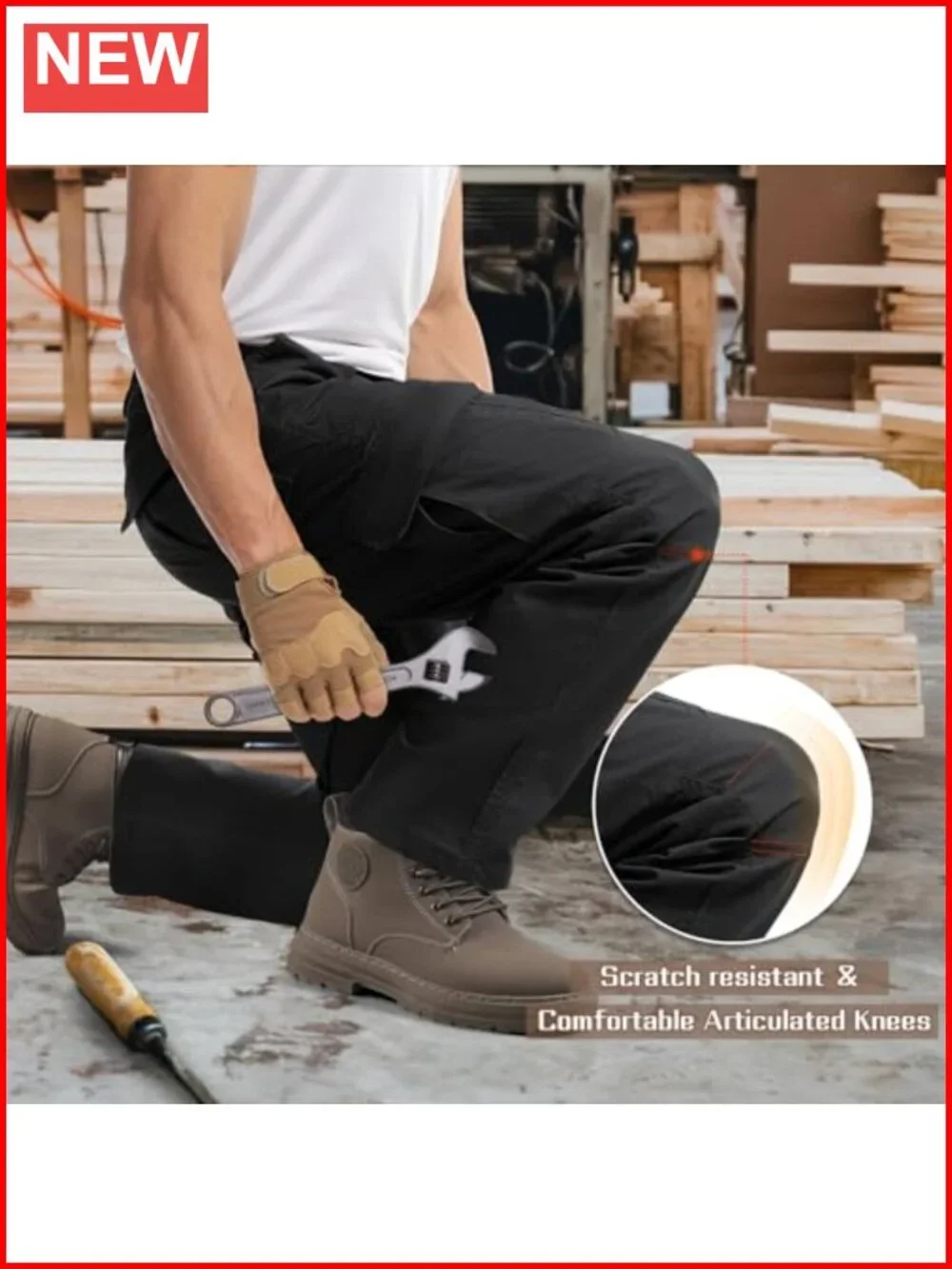 Stretch Ripstop Cargo Pants, Tactical Work Hiking Pants, Lightweight EDC Pants